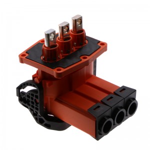 Uudet energiaajoneuvot Korkean virran liitin 200A 3 -nastainen kyynärpistotulpan kahva liitin