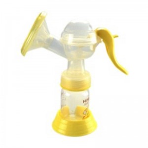 Kannettava silikoni manuaalinen vauvan maitouuttimen rintapumppu BPA -ilmainen tulostuskuvio Hygienian manuaalinen imetyspumppu