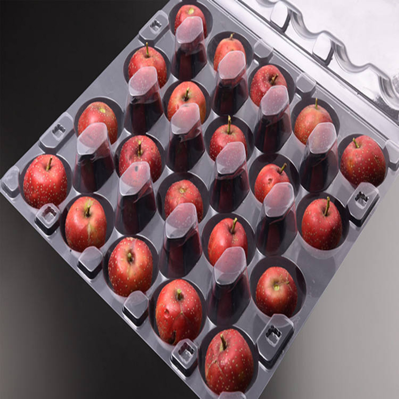 Pet läpinäkyvä muovinen simpukka hedelmäpakkauslaatikko kirkas hedelmäastia