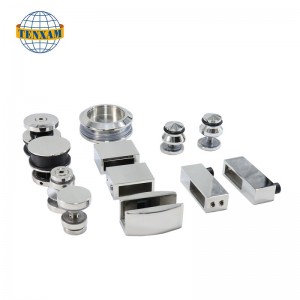 Ruostumattomasta teräksestä valmistettu lasisuihku liukuoven laitteistot kylpyhuoneen liukuoven liuku rulla