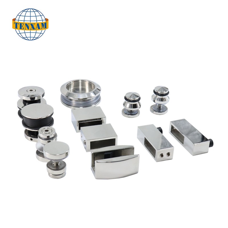 Ruostumattomasta teräksestä valmistettu lasisuihku liukuoven laitteistot kylpyhuoneen liukuoven liuku rulla