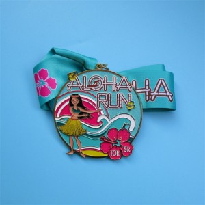 Värikäs pehmeä emali juoksevat mitalipalkinnot