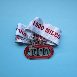 Valmistaja räätälöity korkealaatuinen metalli 3D -maraton -urheilumitali