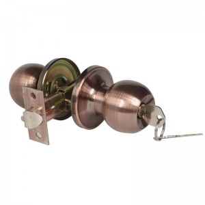 2501 sisäänkäynnin ovennuppi lukko ja avain, sisä- ja ulkooven lukko, tavallinen pallo -ovenuppi