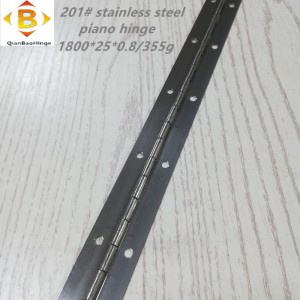 Vakiokoko pitkä sarana 201#72 \'\'*1 ruostumattomasta teräksestä valmistettu piano -saranan jatkuva soutukaappi piano -sarana