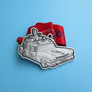 Virtuaaliset ajon mitali -auton suunnittelu 3D -metalli -ripustin kultamitalit mukautetut urheilumitali