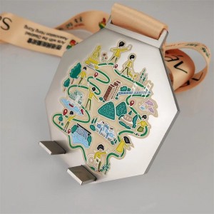 Erityinen muotoilu sinkkiseoksen suulakkeista 3D-veistämismetallimitali lasten mitali