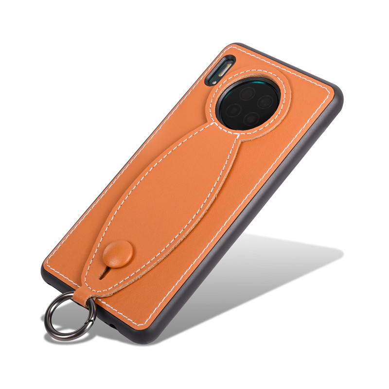 Sopii Huawei Mate30/pro30 -matkapuhelinkoteloon, italialaisen vasikanannan henkilökohtaisen käsihihnaan kiinnikkeen tyyppinen matkapuhelimen suoja -nahkakotelo, jolla on hyvä syksyn vastus, kestävyys ja suojaus