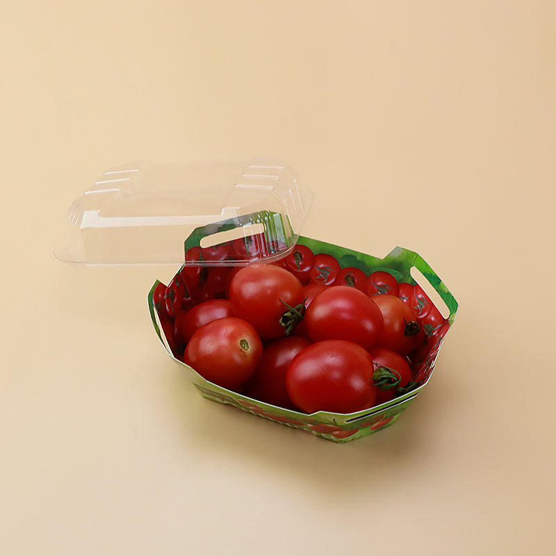 Mukautetut muoviset pahvilaatikot hedelmien punnet -pakkausastialle kannen kanssa