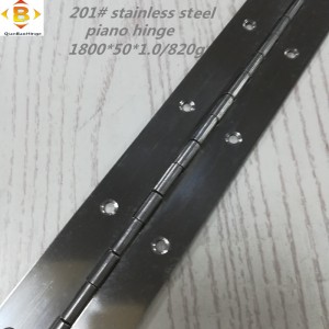 Vakiokoko pitkä sarana 201#72 \'\'*2 ruostumattomasta teräksestä valmistettu piano -saranan jatkuva soutukaappi piano -sarana