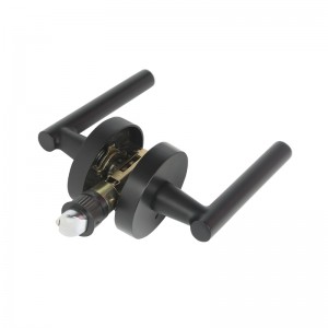 R7506 mustan ovenkahvan vipu moderninykyaikainen ohut pyöreä muotoilu kodin makuuhuoneeseen tai kylpyhuoneen yksityisyyteen, avaimeton oven lukko