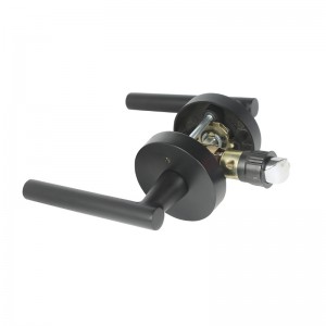 R7506 mustan ovenkahvan vipu moderninykyaikainen ohut pyöreä muotoilu kodin makuuhuoneeseen tai kylpyhuoneen yksityisyyteen, avaimeton oven lukko