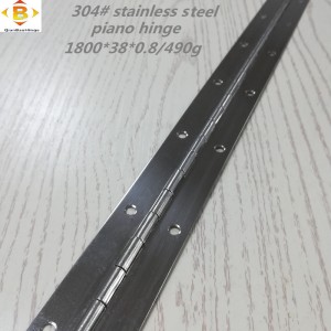 Vakiokoko pitkä saranaa 304#72 \'\' Ruostumattomasta teräksestä valmistettu piano -saranan jatkuva soutukaappi piano -sarana