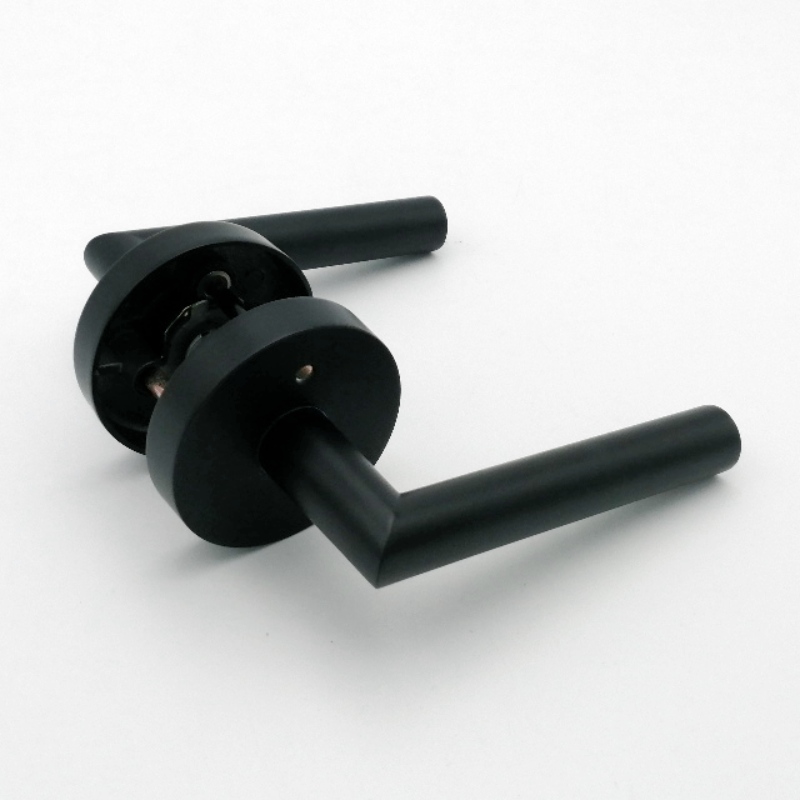 R7505 -ovi käsittelee mustaa, yksityisyyden ovenvivun sisustus makuuhuoneen kylpyhuoneessa,nykyaikainen ohut moderni muotoilu raskas ovivivut lukkoon