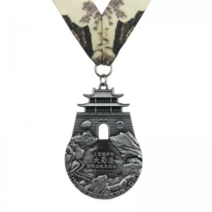 Täydellinen suunnittelu antiikkimassan kultainen hopea 4D -metallimitalitapahtumien mitalipalkinnot