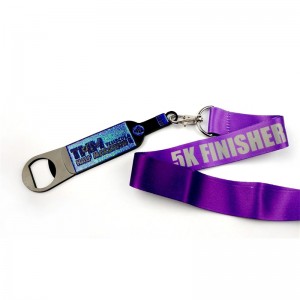 Metallimitali pullon avaajalla mukautetulla metallikultamitalilla