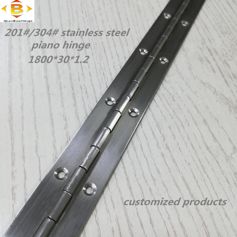 Räätälöity pitkä saranaa 201#304#paksuus 1,2 mm ruostumattomasta teräksestä valmistettu pianosarana Jatkuva rivi kaappi piano