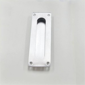 7,09 tuuman upotetut sormen huuhtelun vetävät taskuoven kaapin oven, liukuvannavetan ovenkahvan, harjattu ruostumaton teräs suorakaiteen muotoinen ovi vetää laitteistot