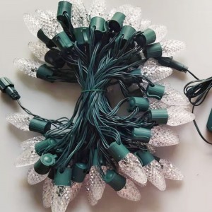 Älykäs c9 mansikka jouluvalo setti vedenpitävä led -taikuusväri jouluvalo merkkijono