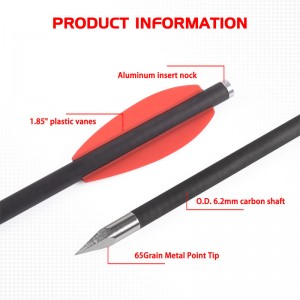ELONGARROW 119612-05 16 cm:n pistoolikrossipultit Hiilinuolipultit 2kpl punaisella siipillä