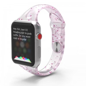 Glitter -silikonirannekoru silikonihihnakellonauha