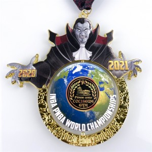 UNTIFIE Messinki pehmeä emalivärinen metallikartta Jigsaw -yhdistelmä Mitalit