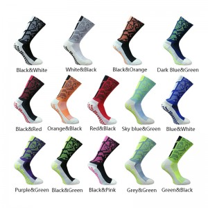 Mukautetut mallit Grip Socks Professional Athletic Mid Casf Crew Football Sport Soccer Anti Slip Grip Sukat