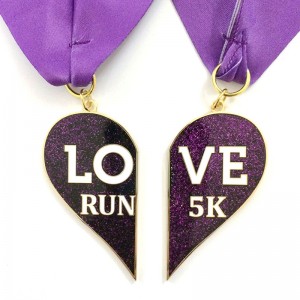 Mukautettu die -valettu metalli, räätälöity metallilisät, mukautettu kilpailumitali