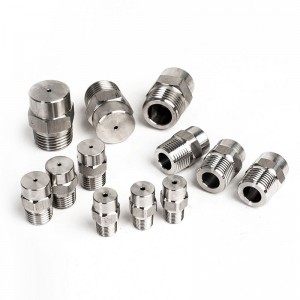 Ruostumattomasta teräksestä valmistettu kiinteä kartion suuttimen pölyminen ja kostutus Korkea ja matalapaineinen sumuutus kartiomainen suuttimet Veden sumupuhdistussuutin