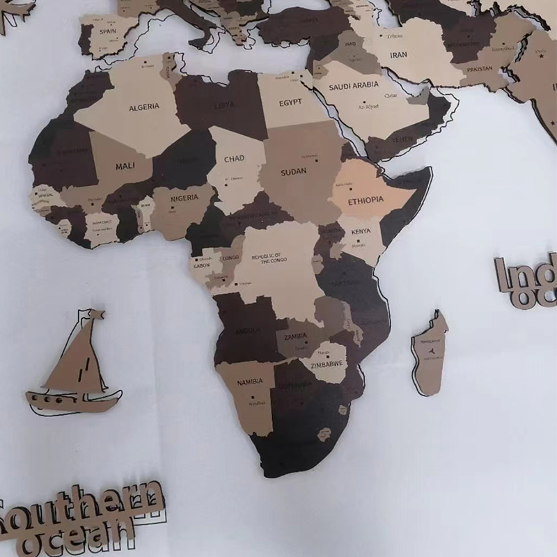 3D -puinen maailmankartta