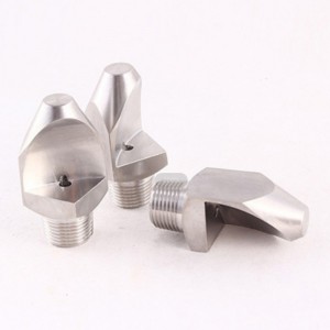 Ruostumattomasta teräksestä valmistettu kapea kulma litteä tuulettimen vedenpuhdistussuutin