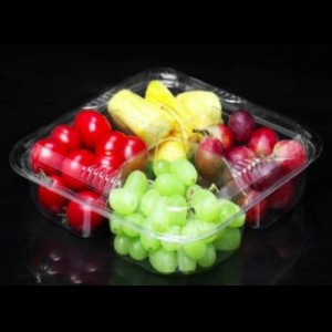 Four-complard Fresh-cut Fruits Box Bottom 290*195*75 mm hj-04l