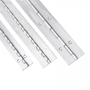 Räätälöity pitkä sarana 201#304#paksuus1,5 mm ruostumattomasta teräksestä valmistettu piano -saranan jatkuva soutukaapin piano -sarana