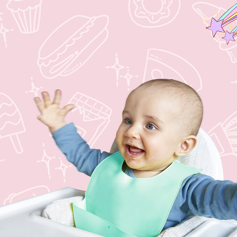 Kotitalous vauvan ruokalappuja, ympäristöystävällisiä silikoni -lapsia drool -ruokalappuja, terveellisiä, kestäviä ja helppo puhdistaa