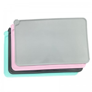 Elintarvikelaatuinen silikoni Vedenpitävä lemmikkikulho-matto kissanpentuille ja pentuille, liukumattomien lemmikkieläinten kulhojen matto-paikkamattoille, kulutuskestävälle ja kestävälle