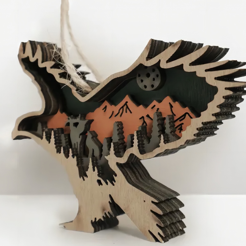 3dwood Craft Eagle -koriste