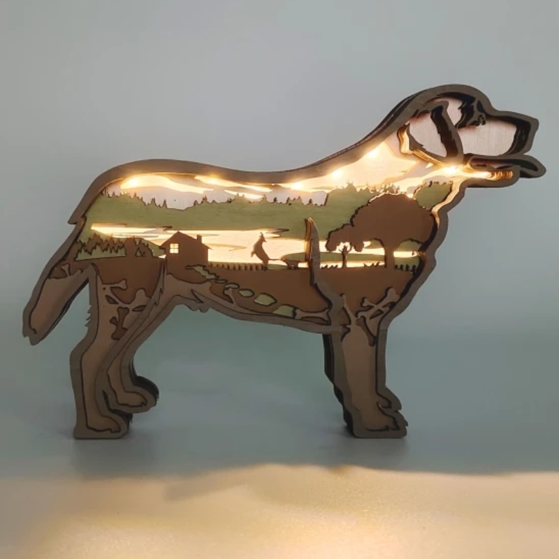 3D Labradorin eläinpuinen käsityökoriste
