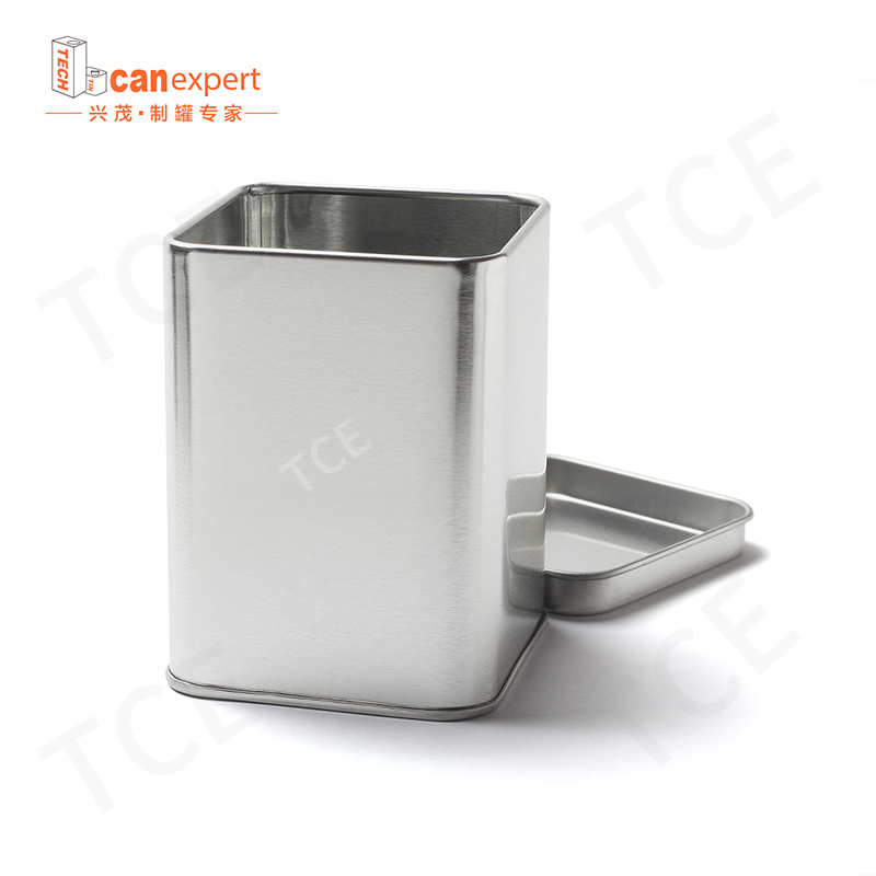 Pienineliö suorakulmio metalliruoka -asteikko liukuva itsetiivisteinen tina tölkki tulostuspakkaus kansi teetä varten