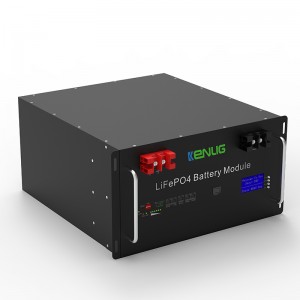 Telineen asennettu 48 V 100/150 200AH LIFEPO4 KOTI LAITTEET PAKAVAT RS232/RS485/CAN Communication Fast lataus litiumioni -akku LCD: llä