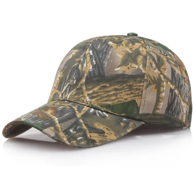 Unisex -naamiointi hattu camo kalastus baseball -korkki aurinkovoide Pikakuivaus painettu metsästyskorkki