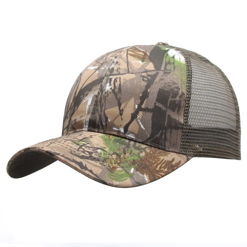 Unisex -naamiointi hattu camo kalastus baseball -korkki aurinkovoide Pikakuivaus painettu metsästyskorkki