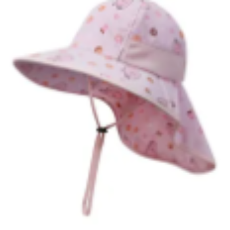 Räätälöity puuvilla Beach Sun Hat Kids Summer Shiel