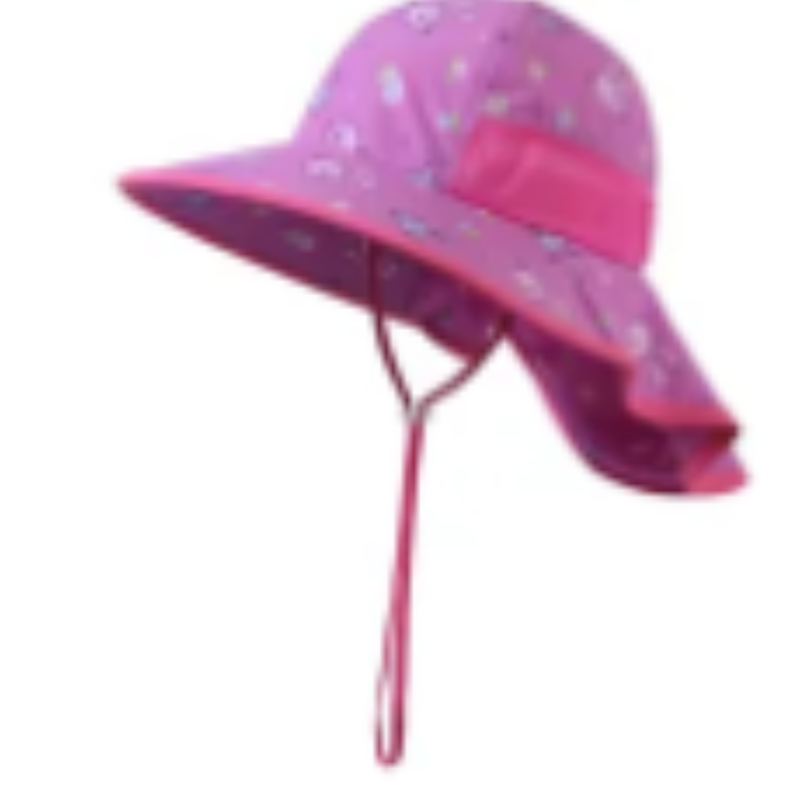 Räätälöity puuvilla Beach Sun Hat Kids Summer Shiel