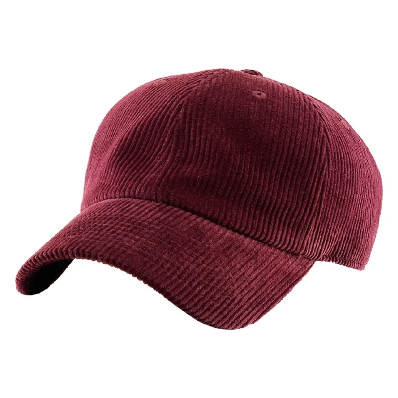 Corduroy Baseball Cap 6 Paneeli Blank Dad Cap Sport Winter Hat Custom Brodeery -logo