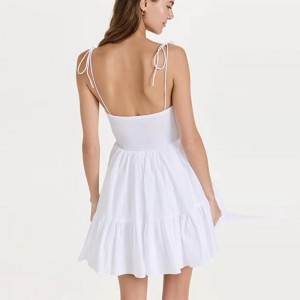 Eurooppalainen ja amerikkalainen muotisidos vyötärö putki Top Seksikäs suspenderit Backless -mekko