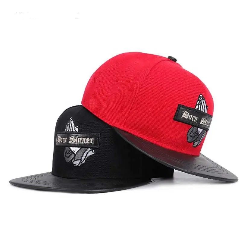 Kuuma suosittu Hiphop Boxing Baseball Caps Plat Brim Hat