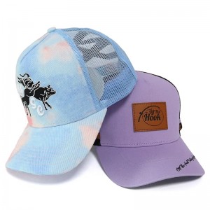 Mukautetut klassiset korkealaatuiset 5 paneelit aikuiset baseball -kuorma -autot hattuja kirjonta -logolla, kohokuviointipuristimen tulostaminen