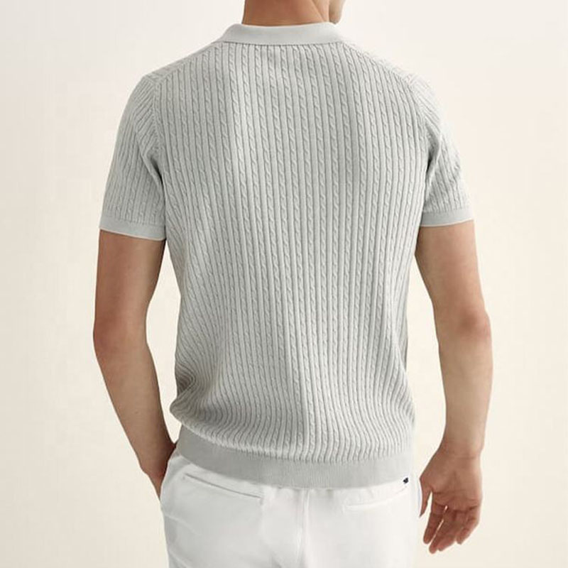 Mukautetut superfine -suunnittelijan kesälehtisetneulotut pullover cotton -miehet puserot