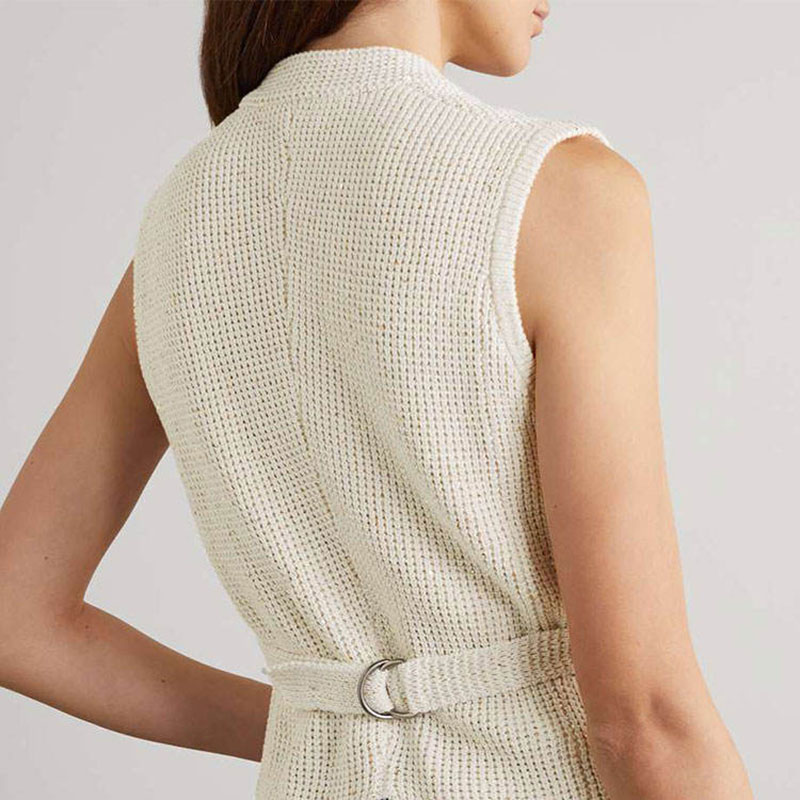 Neulewear Factory Custom 2023 Naisten vaatteet kesävaatteet hihaton villapaita kaulan pulloverneulotut puserot