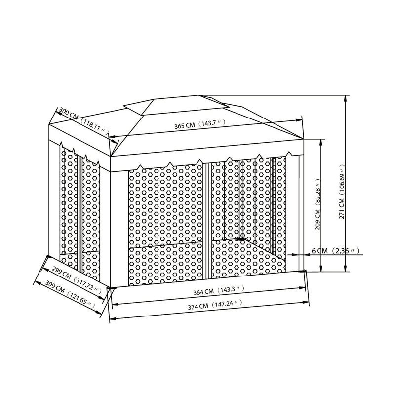 10 jalkaa x 12 ft.